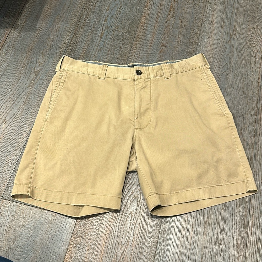J Crew khaki stretch shorts